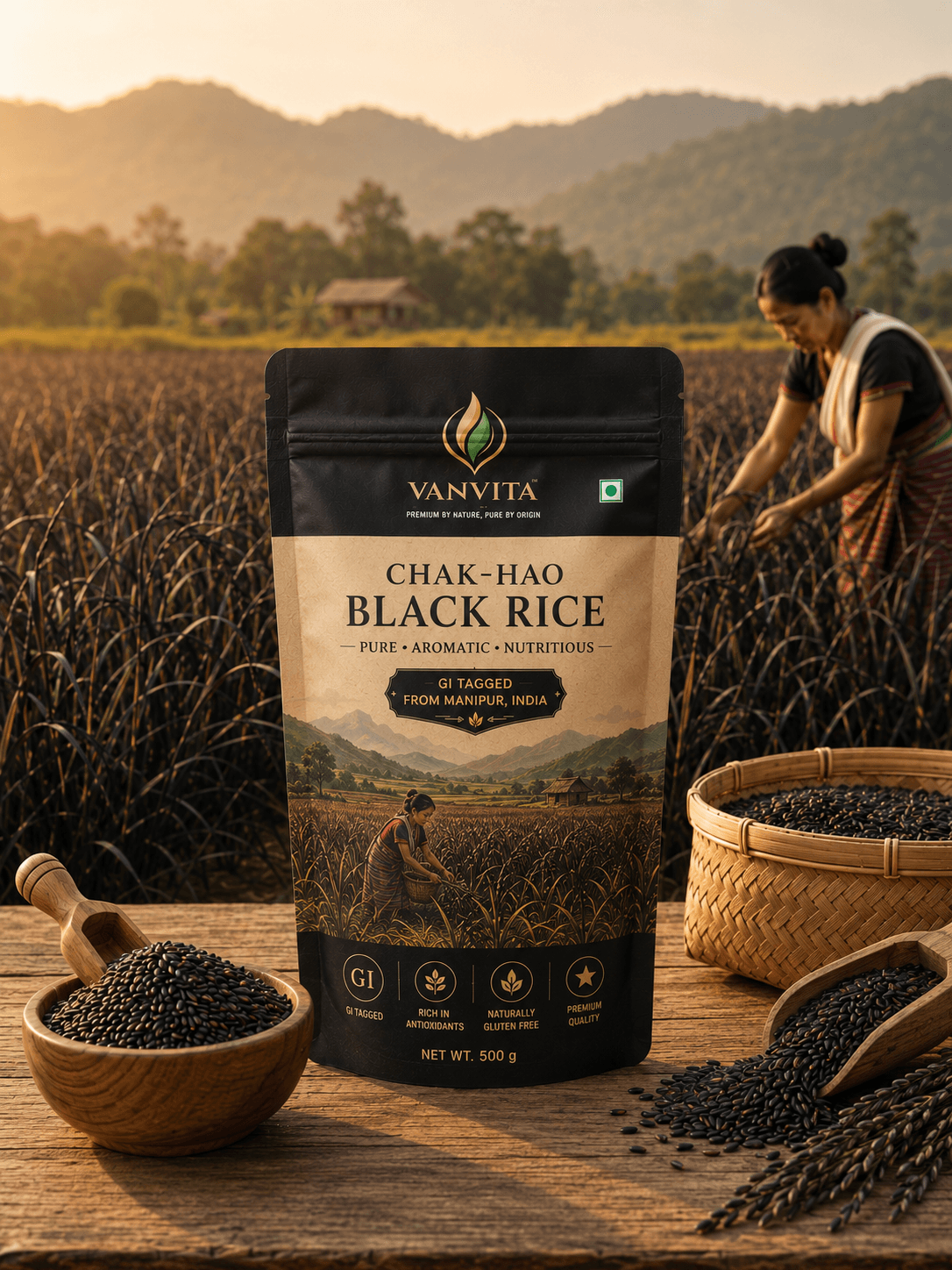 Vanvita Manipur Black Rice