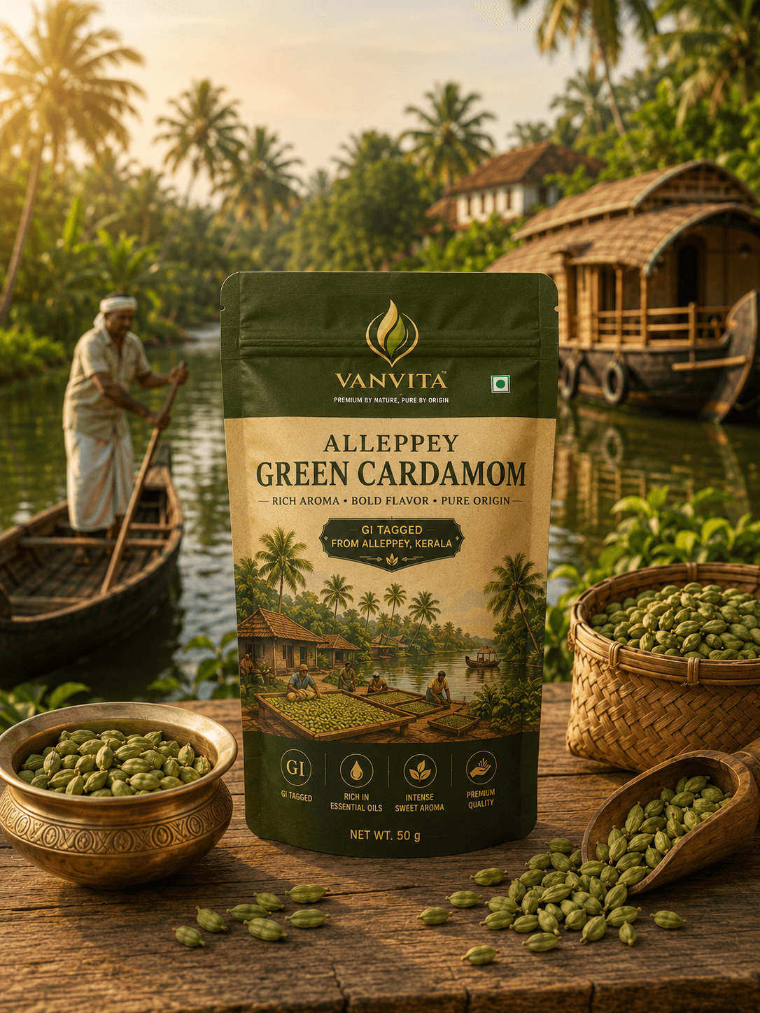 Vanvita Alleppey Green Cardamom